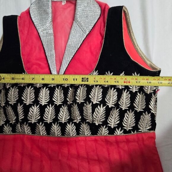 Women's Ethnic Pullover Dress Zips On Side Size XL - Picture 4 of 7